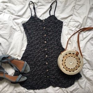 American Eagle Floral Button Up Dress